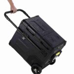 e45 car refrigerator, wheels, levers, double box, 171wh battery, compressor cooling, 20℃ dc12v/24v/ac100 240v