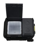 e45 car refrigerator, wheels, levers, double box, 171wh battery, compressor cooling, 20℃ dc12v/24v/ac100 240v