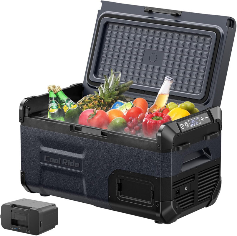 d18 car refrigerator, 171wh battery, compressor cooling, 20℃ dc12v/24v/ac100 240v (复制)