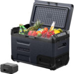 e18&25 car refrigerator, 171wh battery, compressor cooling, 20℃ dc12v/24v/ac100 240v