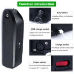 36v/48v/52v ebike battery 13ah 17.5ah 20ah hailong li ion ebike bicycle battery with charger and usb, bms protection board for100w 1500w motor