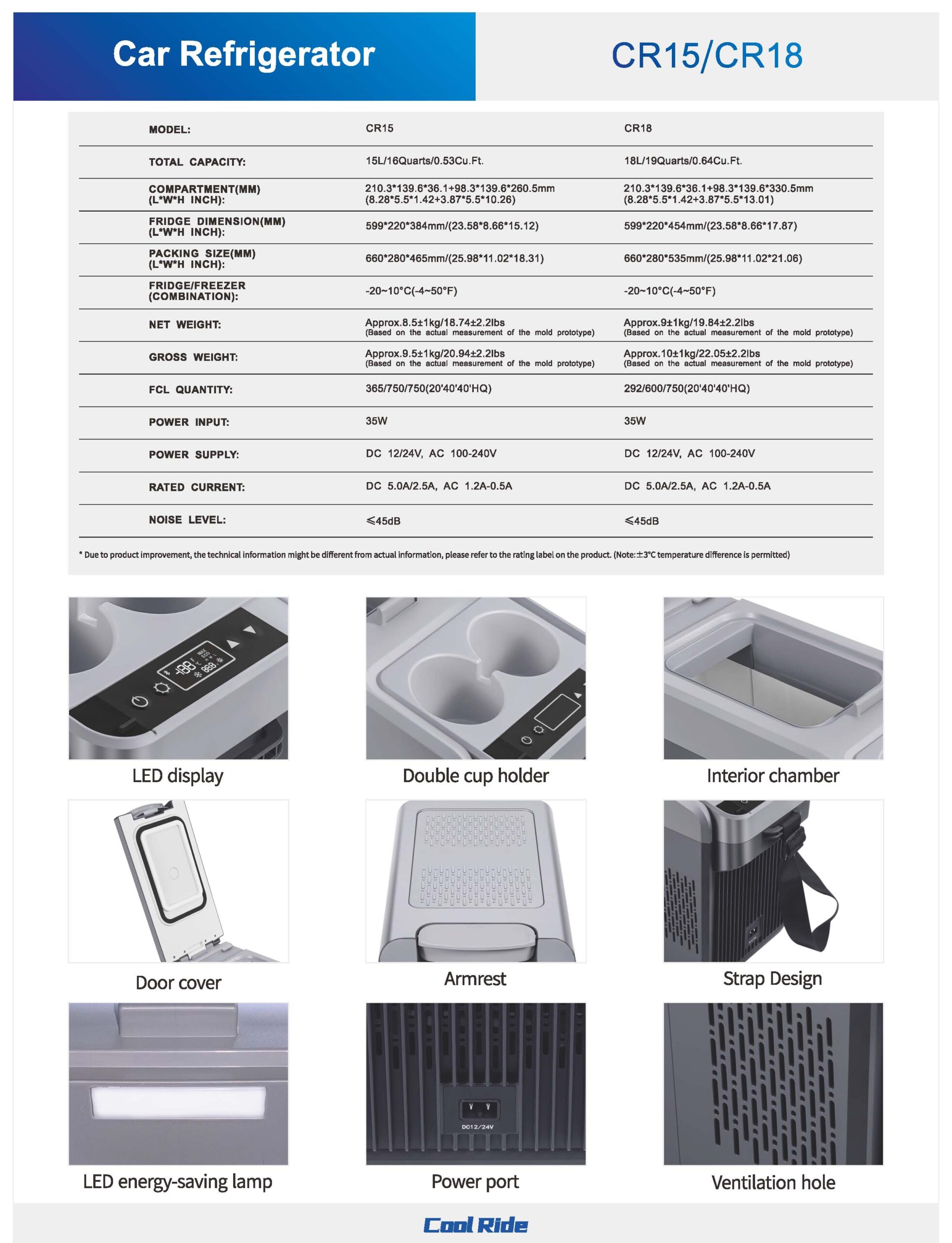 cr15&18 car refrigerator catalog